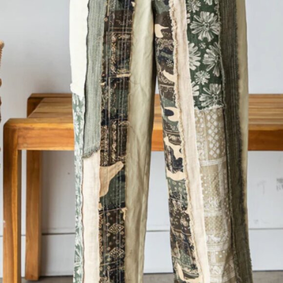 OHPG Oli&Hali MINERAL WASHED PATCHWORK TWILL PANTS - Picture 3 of 5